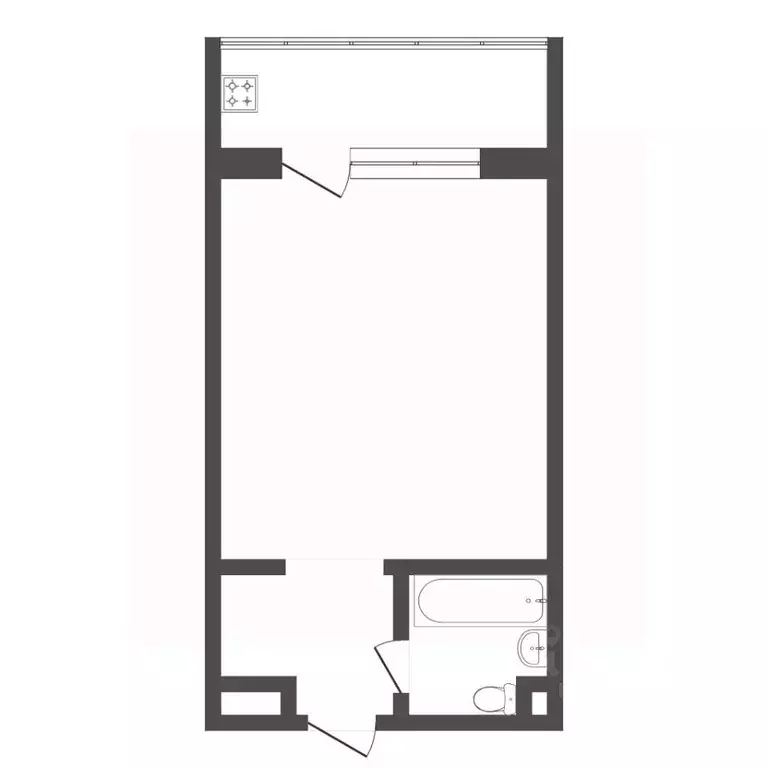 1-к кв. Тюменская область, Тюмень ул. Республики, 239 (17.0 м) - Фото 2