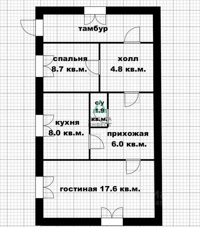 2-к кв. Башкортостан, Иглинский район, с. Акбердино Северная ул., 3к2 ... - Фото 2