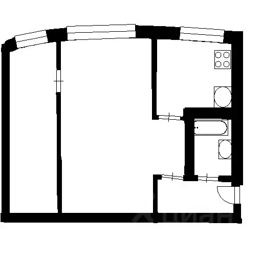 2-к кв. Башкортостан, Уфа Молодежный бул., 5/1 (45.9 м) - Фото 2