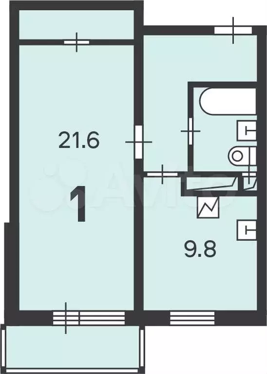 Аукцион: 1-к. квартира, 44,4 м, 5/16 эт. - Фото 0