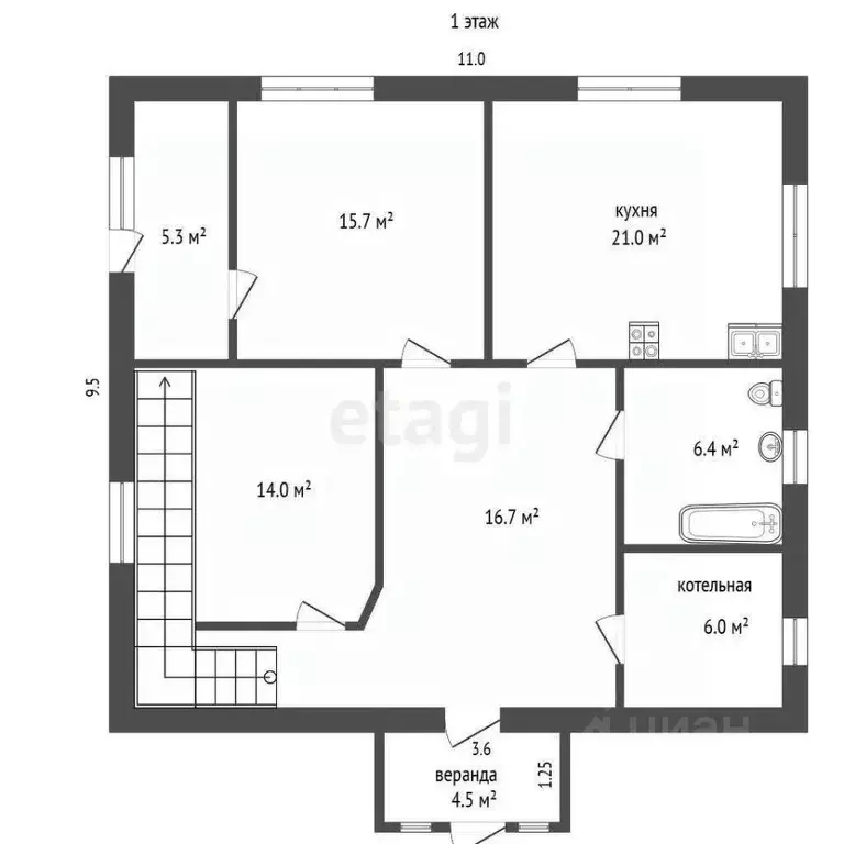 Дом в Тюменская область, Тюменский муниципальный округ, с. Кулаково ... - Фото 2