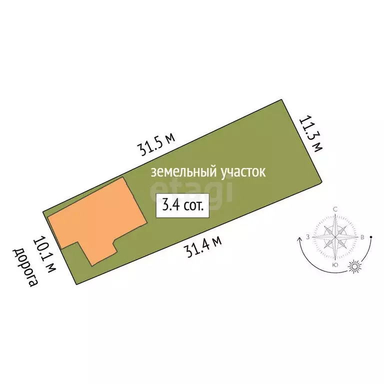 Участок в Симферополь, Украинская улица (3.4 м) - Фото 1