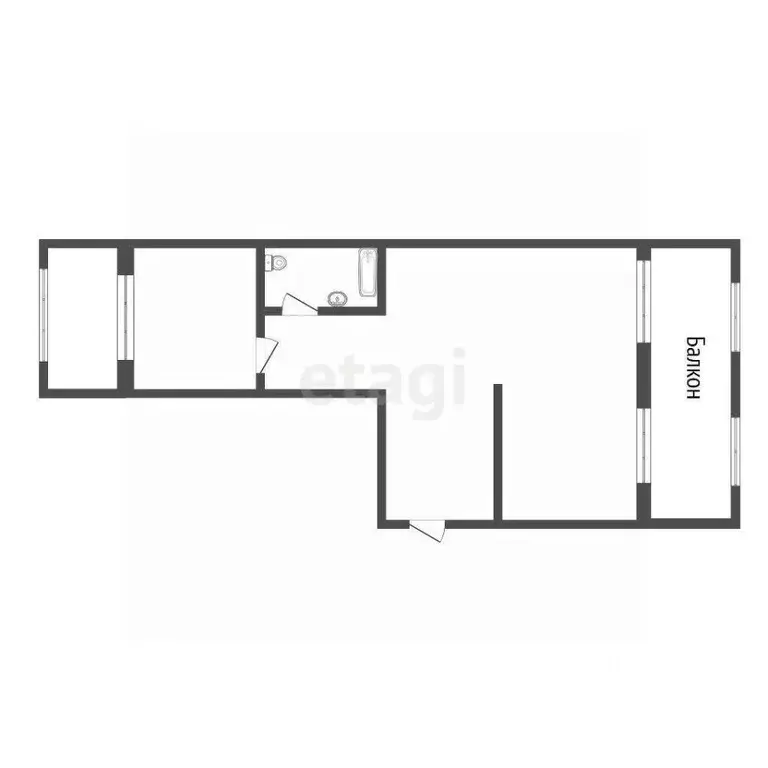 2-к кв. Алтайский край, Бийск ул. Георгия Прибыткова, 4 (51.6 м) - Фото 2