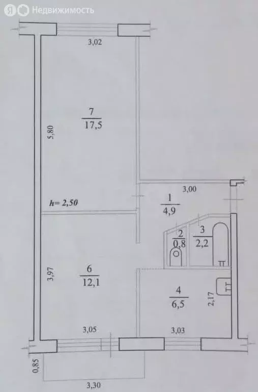 2-комнатная квартира: Амурск, проспект Мира, 46В (44 м) - Фото 0