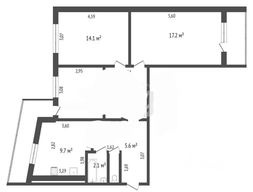 3-к кв. Калининградская область, Калининград Интернациональная ул., 45 ... - Фото 1