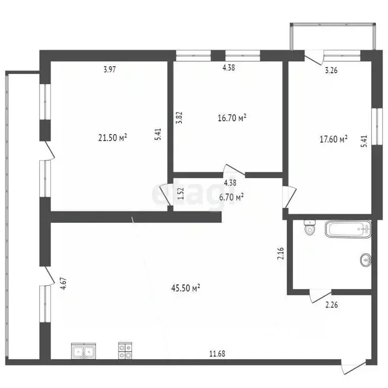 3-к кв. Вологодская область, Вологда пер. Южная роща, 10А (116.2 м) - Фото 2
