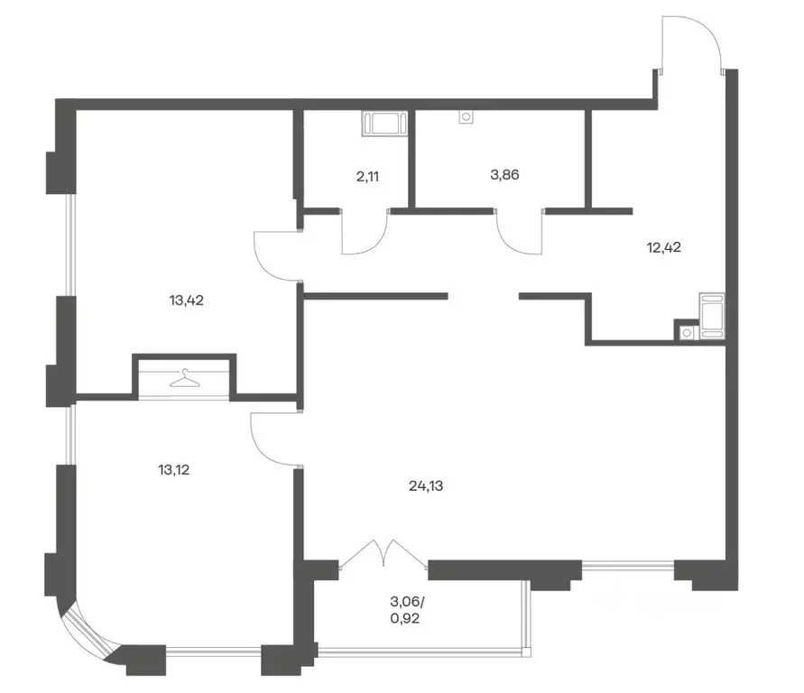 2-к кв. Адыгея, Майкоп ул. Гагарина, 1 (69.1 м) - Фото 2