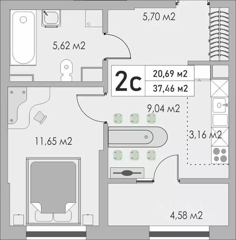 2-к кв. Оренбургская область, Оренбург Аренда мкр, Металлист жилой ... - Фото 1