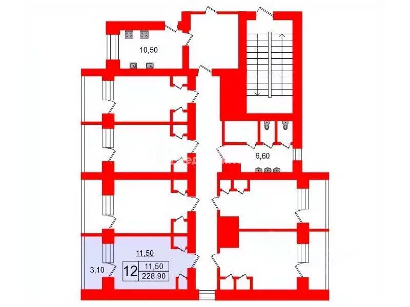 Комната Санкт-Петербург ул. Генерала Симоняка, 10 (11.5 м) - Фото 2