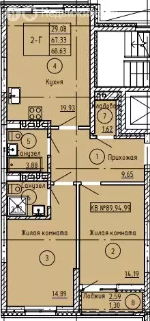 2-комнатная квартира: Оренбург, улица Ильи Глазунова, 3 (71 м) - Фото 0