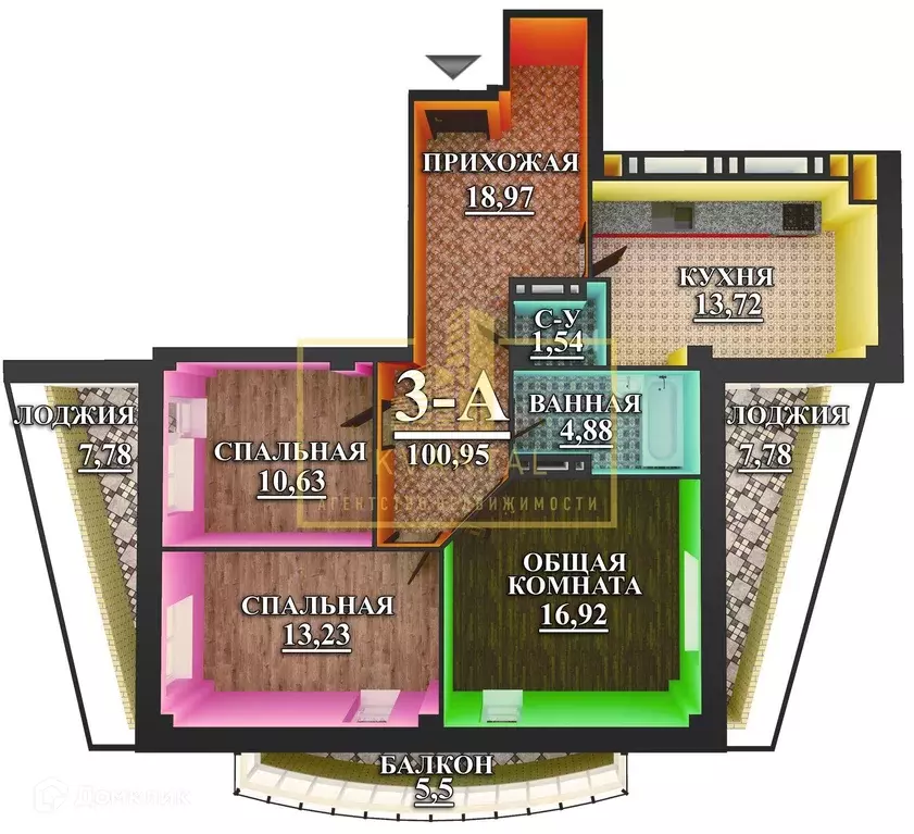Продаётся 3-к квартира, 100 м - Фото 0