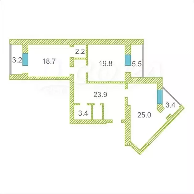 2-комнатная квартира: Тюмень, улица Прокопия Артамонова, 5 (95 м) - Фото 2