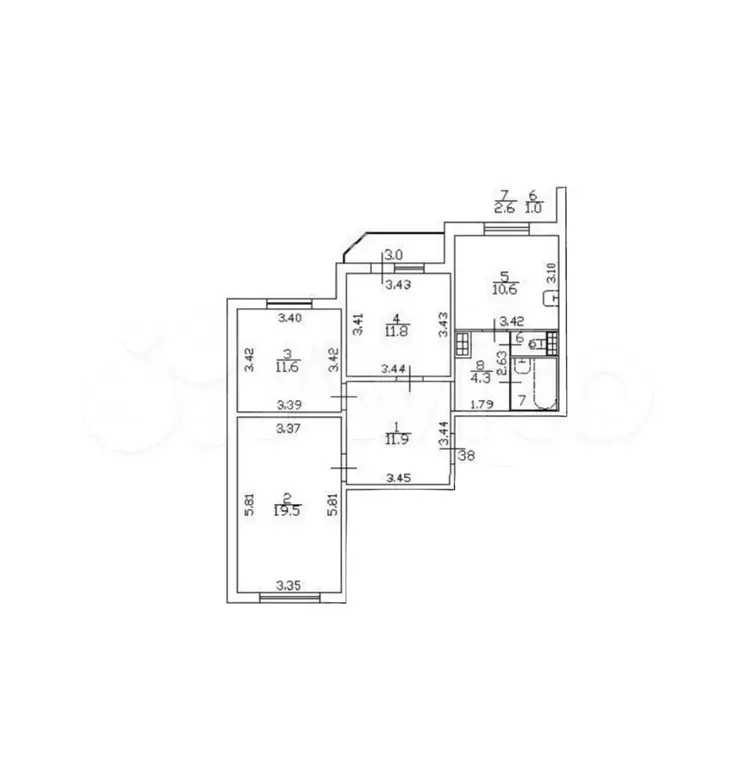 3-к. квартира, 75 м, 5/18 эт. - Фото 0