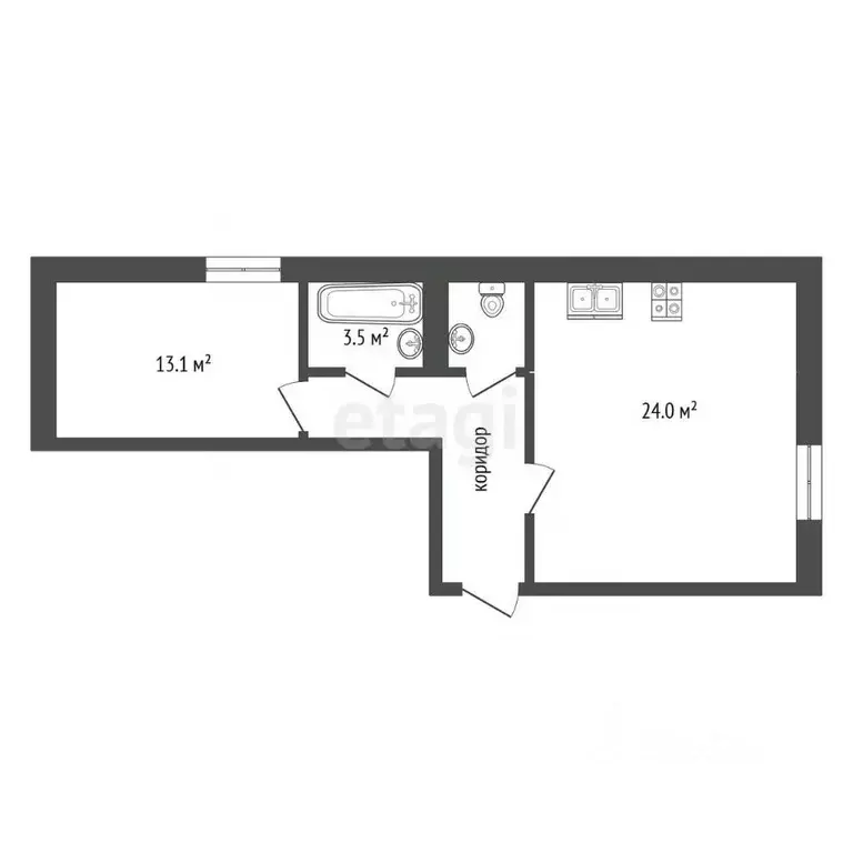 3-к кв. Калининградская область, Гурьевский муниципальный округ, пос. ... - Фото 2