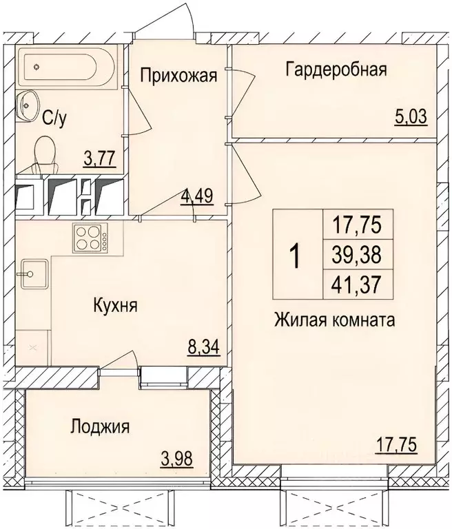 1-к кв. Московская область, Солнечногорск городской округ, Андреевка ... - Фото 1