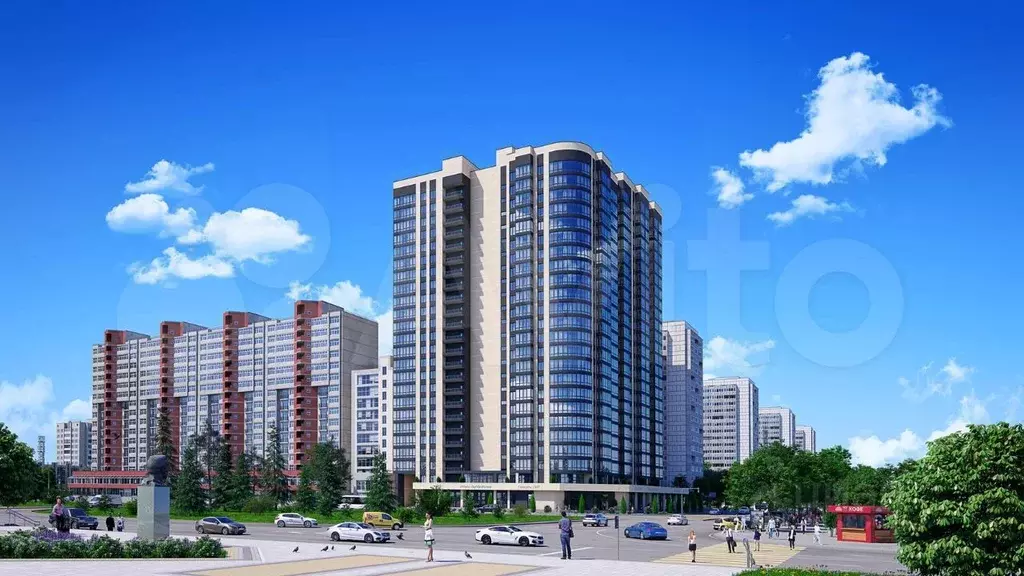 2-к. квартира, 52,6 м, 14/25 эт. - Фото 1