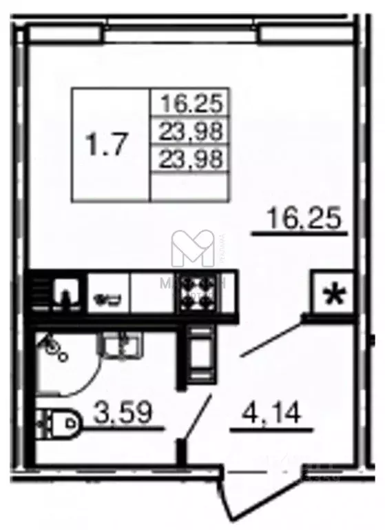 Студия Ленинградская область, Всеволожский район, пос. Бугры проезд ... - Фото 2