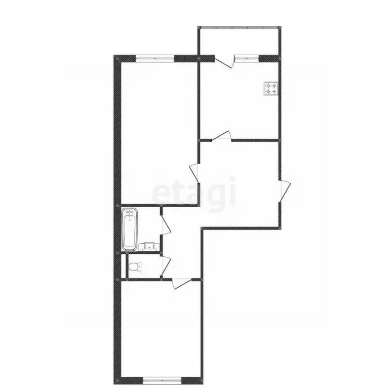 2-к кв. Костромская область, Кострома Соловьиная ул., 4 (55.6 м) - Фото 1