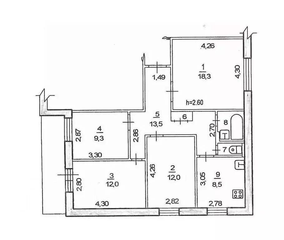 4-к кв. Хабаровский край, Хабаровск Трехгорная ул., 50 (79.0 м) - Фото 1