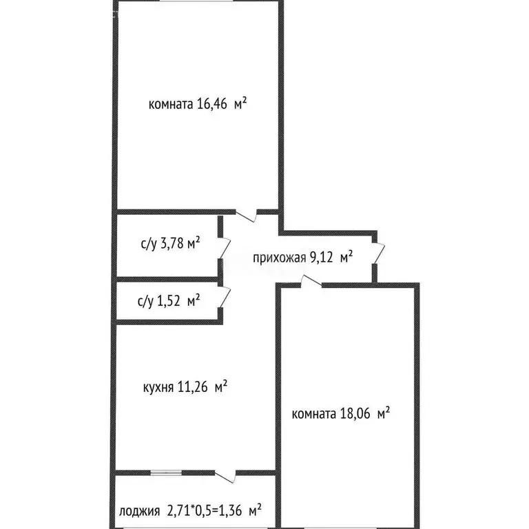 2-комнатная квартира: Краснодар, Конгрессная улица, 19/1 (60.2 м) - Фото 0