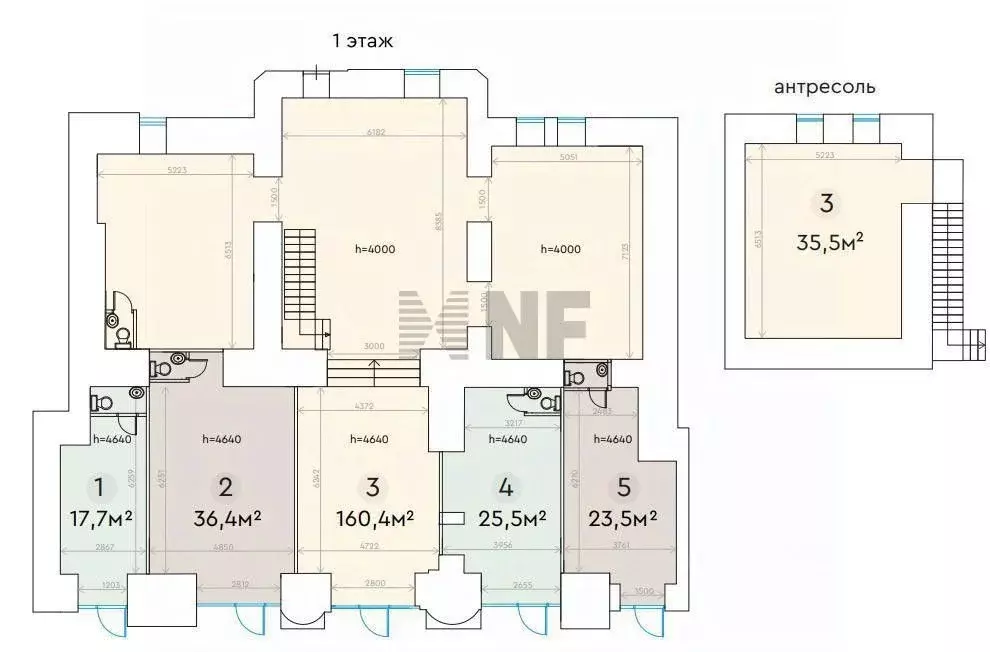 Торговая площадь в Москва ул. Остоженка, 5 (24 м) - Фото 1