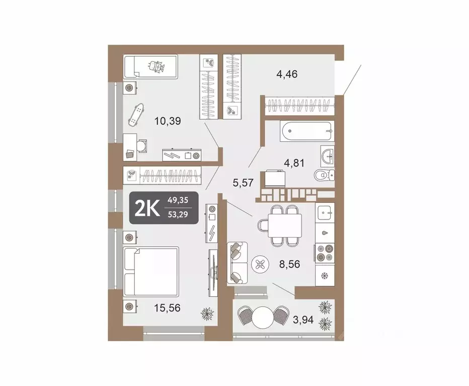 2-к кв. Свердловская область, Екатеринбург ул. Академика Ландау, 32 ... - Фото 1