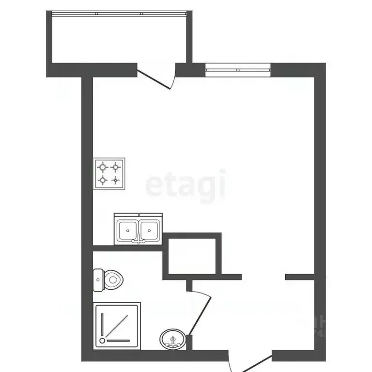 Студия Санкт-Петербург просп. Маршала Блюхера, 7к2 (26.9 м) - Фото 1