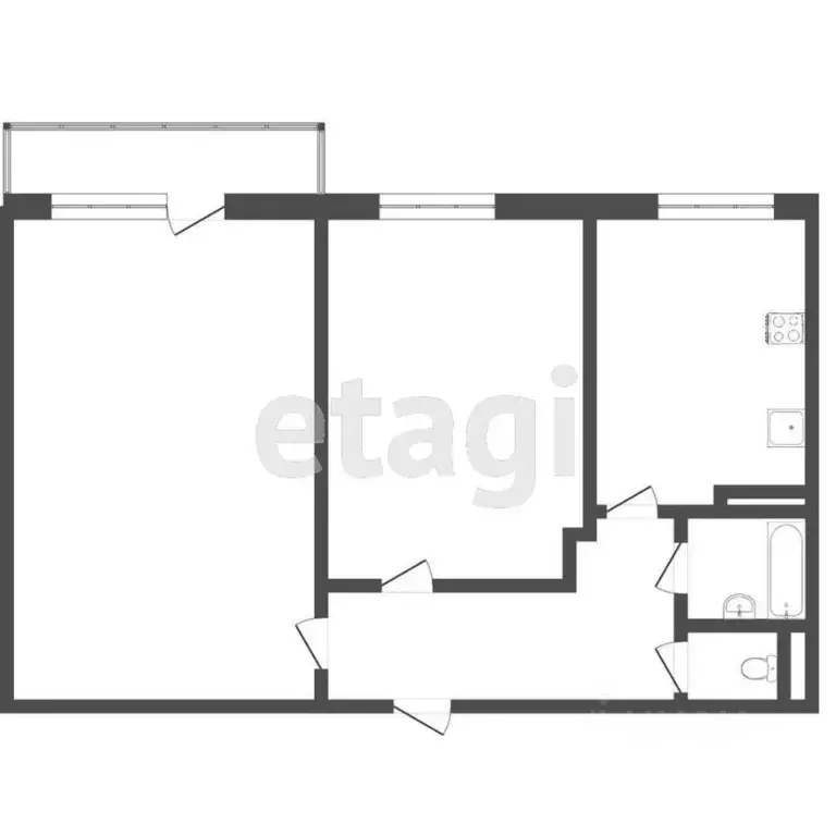 2-к кв. Тверская область, Тверь Новочеркасская ул., 48 (53.7 м) - Фото 1