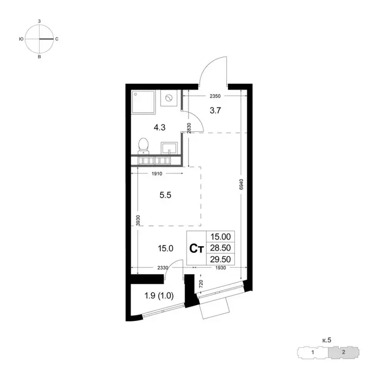 Студия Московская область, Люберцы городской округ, Красково пгт, пос. ... - Фото 1