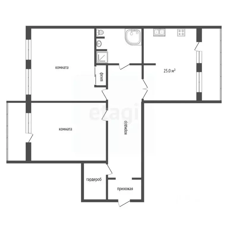3-к кв. Владимирская область, Муром Октябрьская ул., 69 (107.1 м) - Фото 1