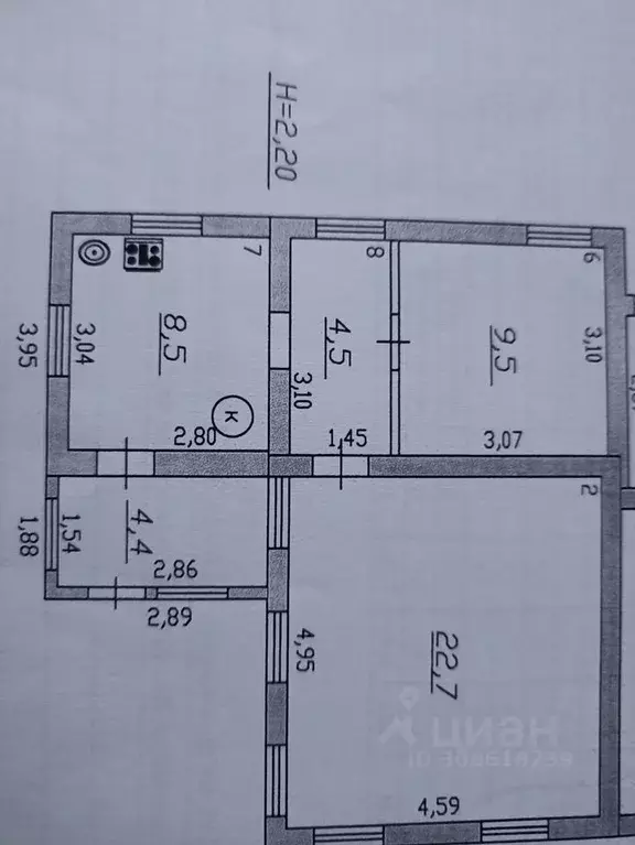 Дом в Самарская область, Самара пер. 3-й Карьерный, 35 (45 м) - Фото 1