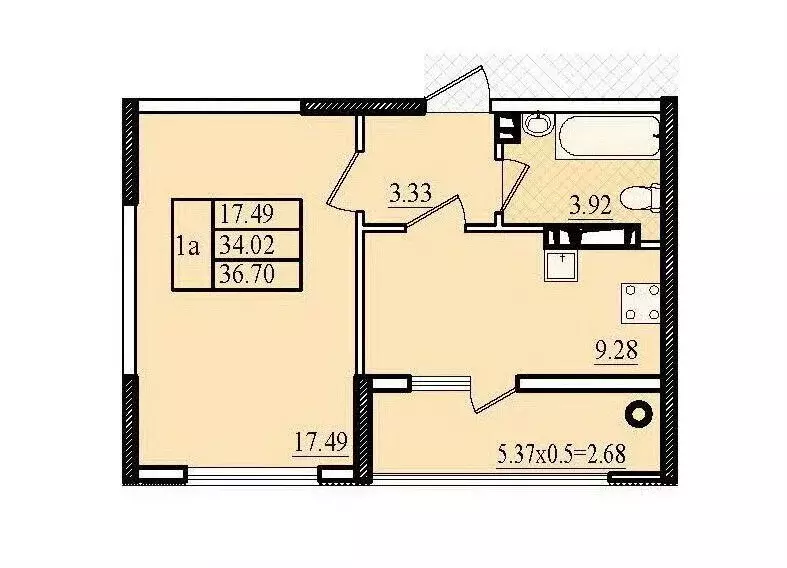 Продаётся 1-к квартира, 36.7 м - Фото 0