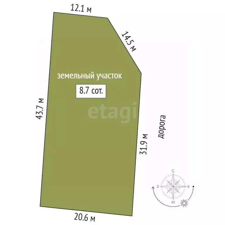 Участок в Тюменская область, Тюмень проезд Кофейный (9.0 сот.) - Фото 2