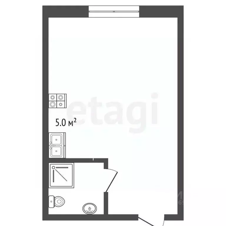 Студия Москва ул. Берзарина, 30 (30.0 м) - Фото 2