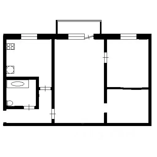 3-к кв. Брянская область, Брянск ул. Кольцова, 11 (45.6 м) - Фото 1