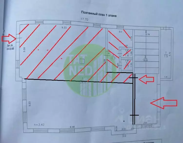 Помещение свободного назначения в Татарстан, Зеленодольский район, ... - Фото 1