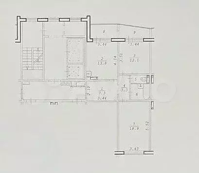 2-к. квартира, 60,7 м, 6/17 эт. - Фото 0