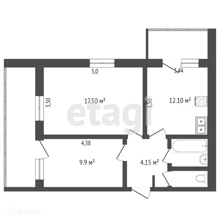 Продаётся 2-к квартира, 60 м - Фото 0