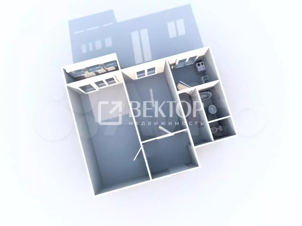 2-к. квартира, 42 м, 4/5 эт. - Фото 0