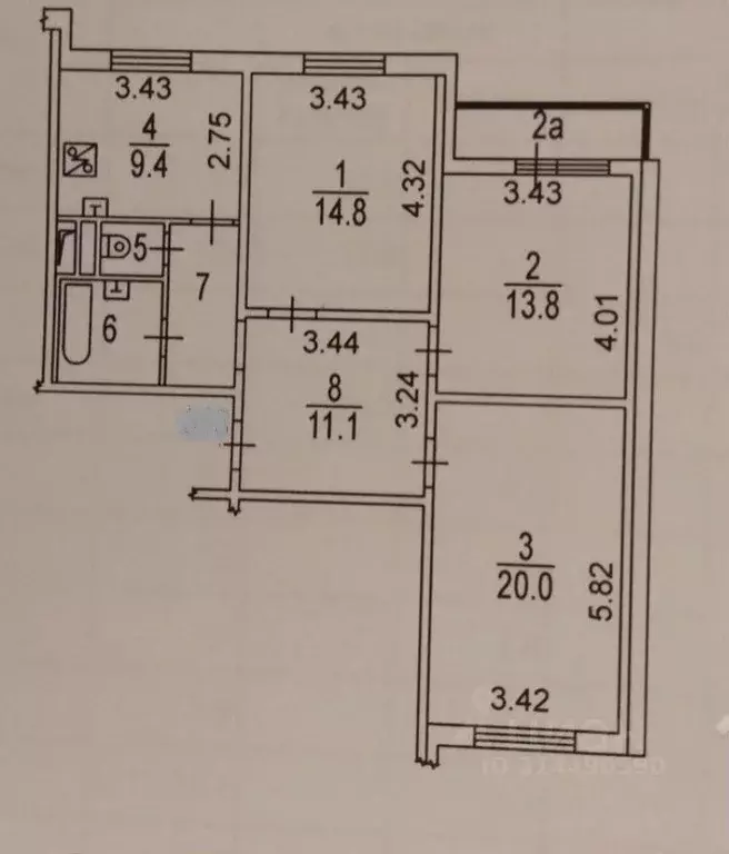 Квартира, 3 комнаты, 78 м - Фото 1