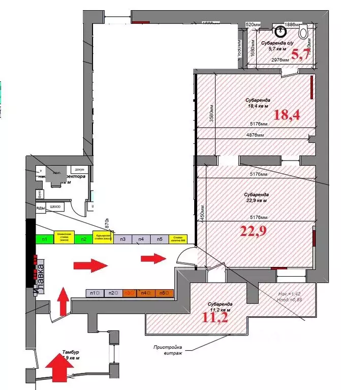 Торговая площадь в Смоленская область, Смоленск ул. Попова, 119 (58 м) - Фото 2