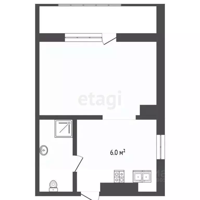 Студия Ростовская область, Ростов-на-Дону Северный мкр, бул. Комарова, ... - Фото 2