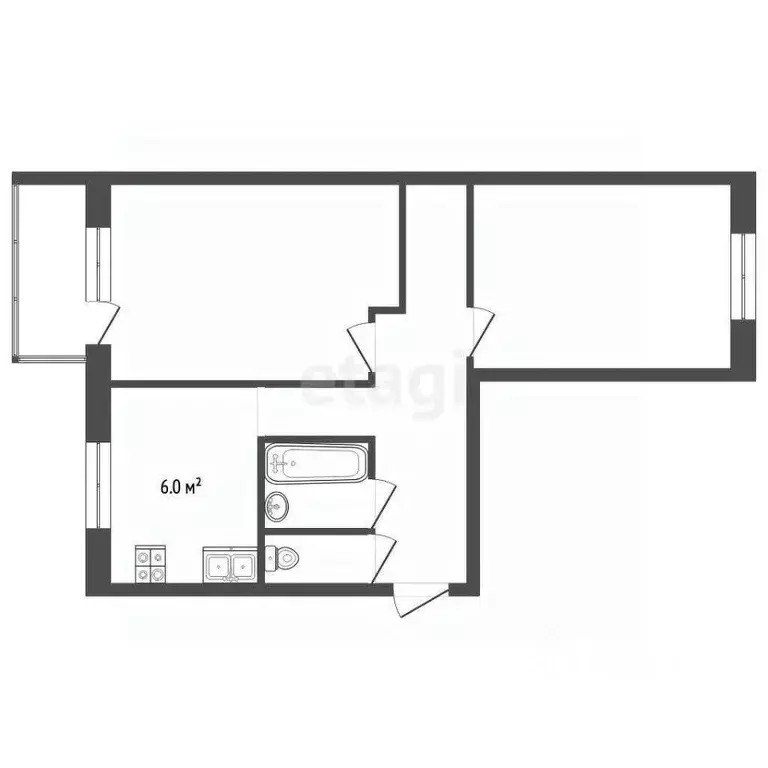 2-к кв. Тамбовская область, Тамбов Астраханская ул., 194 (41.7 м) - Фото 2