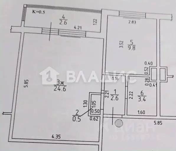 1-к кв. Калининградская область, Калининград Машиностроительная ул., ... - Фото 2