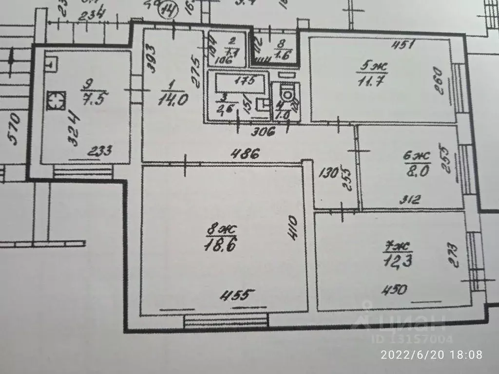 4-к кв. Калининградская область, Калининград ул. Гайдара (76.8 м) - Фото 2