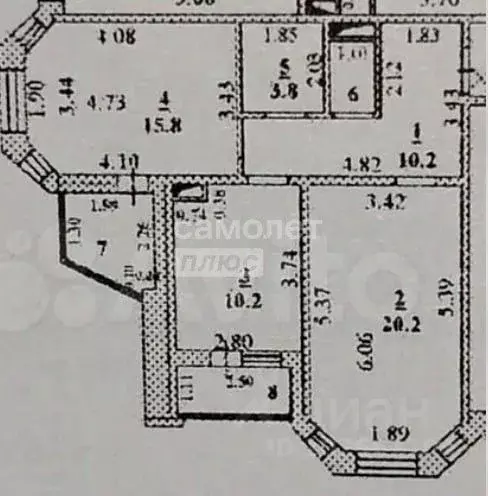 2-к кв. Липецкая область, Липецк ул. Василия Саунина, 3 (68.5 м) - Фото 2