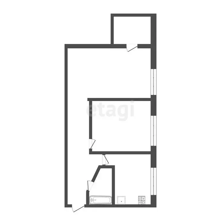 2-комнатная квартира: Дмитров, микрорайон имени А.М. Маркова, 4 (45.1 ... - Фото 1