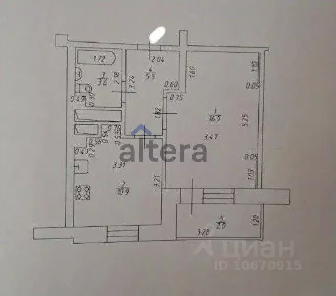 1-к кв. Татарстан, Казань ул. Тансык, 13А (38.9 м) - Фото 2