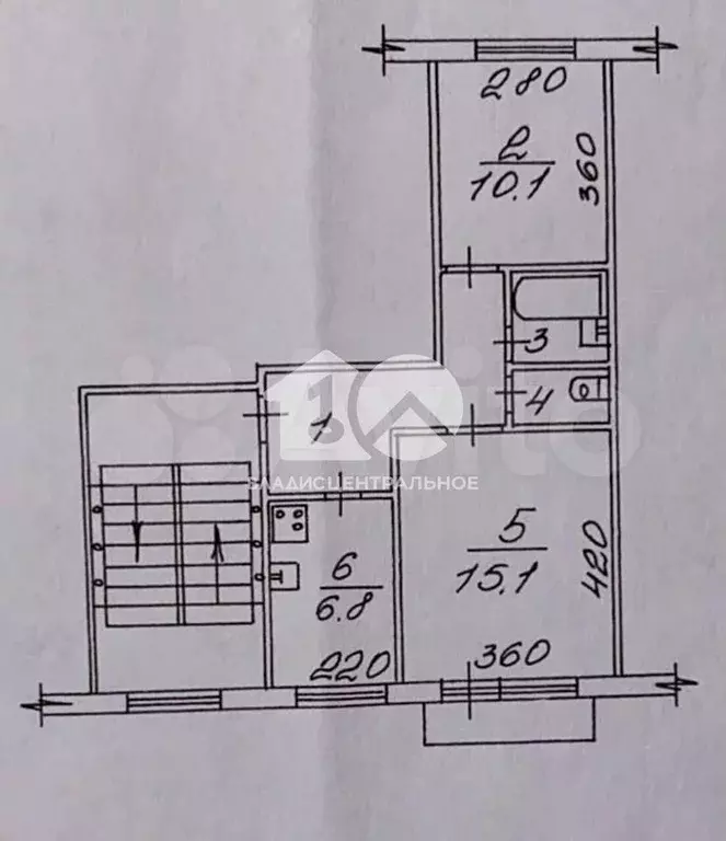 2-к. квартира, 44 м, 2/5 эт. - Фото 0