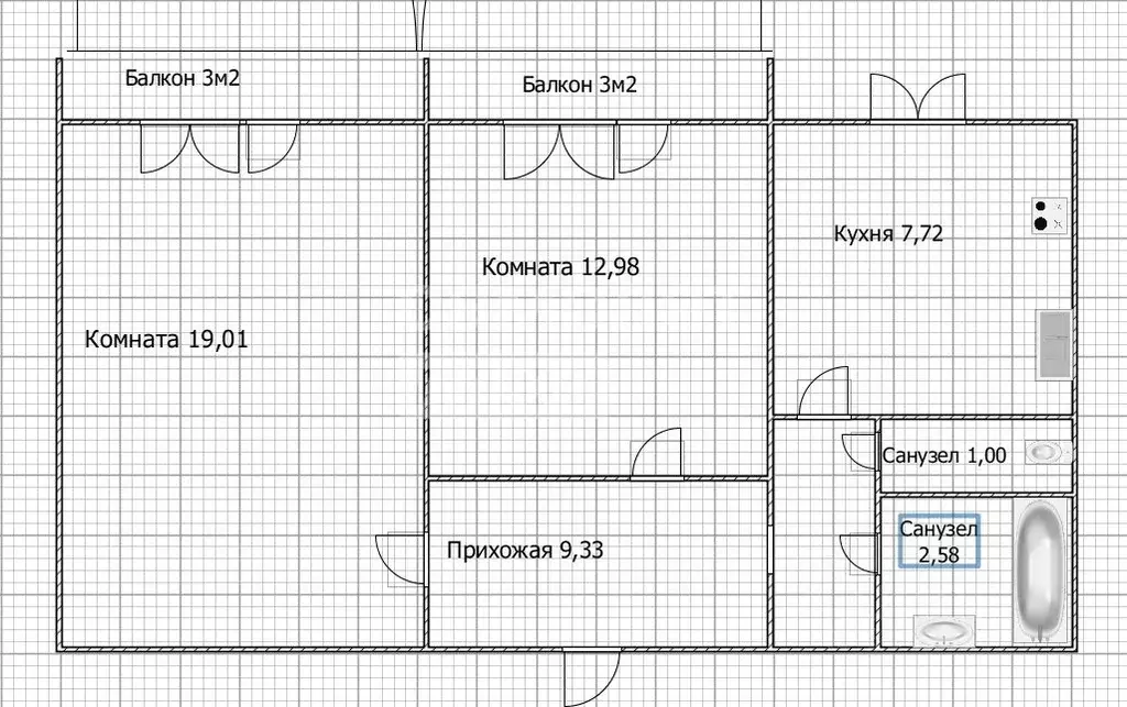 2-к кв. Ульяновская область, Ульяновск ул. Скочилова, 1 (52.6 м) - Фото 1